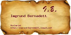 Imgrund Bernadett névjegykártya