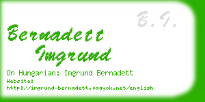 bernadett imgrund business card